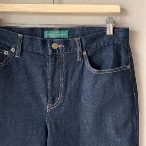 RALPH LAUREN Dark Wash Crop Denim Jeans